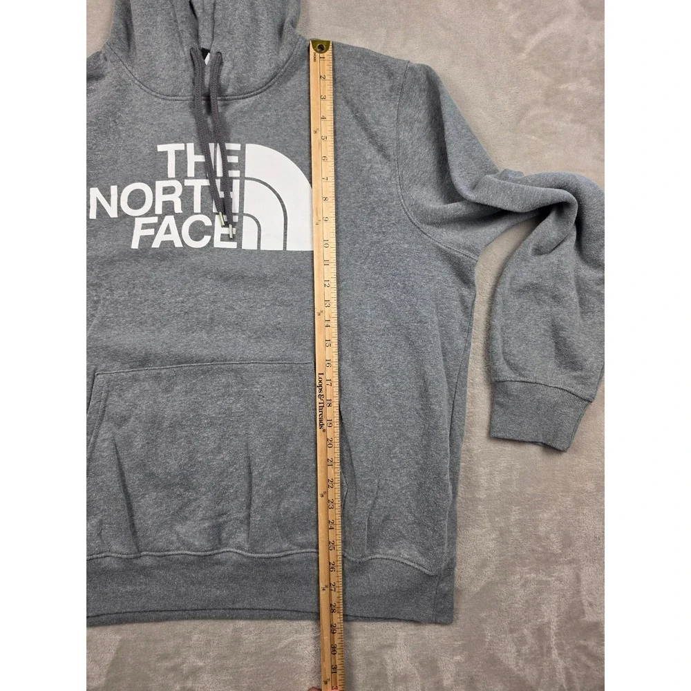 The North Face Hoodie Mens XL Gray Fleece Graphic Circular Design Sweatshirt